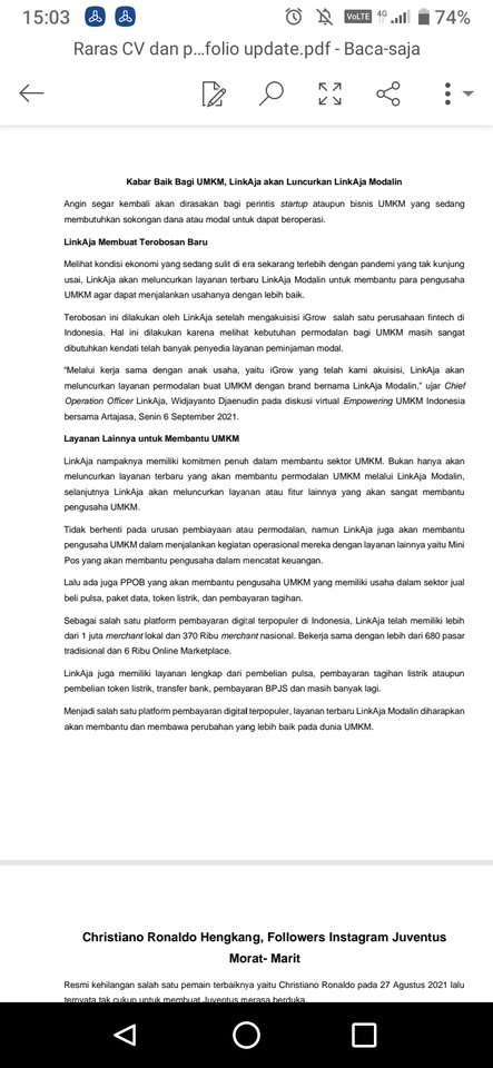 LinkAja meluncurkan layanan terbaru LinkAja Modalin untuk membantu para pengusaha UMKM di Indonesia.