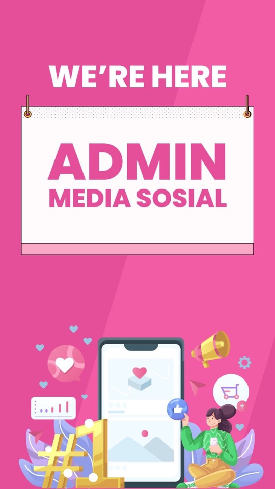Jasa admin media sosial untuk meningkatkan engagement dan followers akun Instagram bisnis Anda. Layanan admin Instagram meliputi pembuatan konten, scheduling posting, dan membalas pesan.