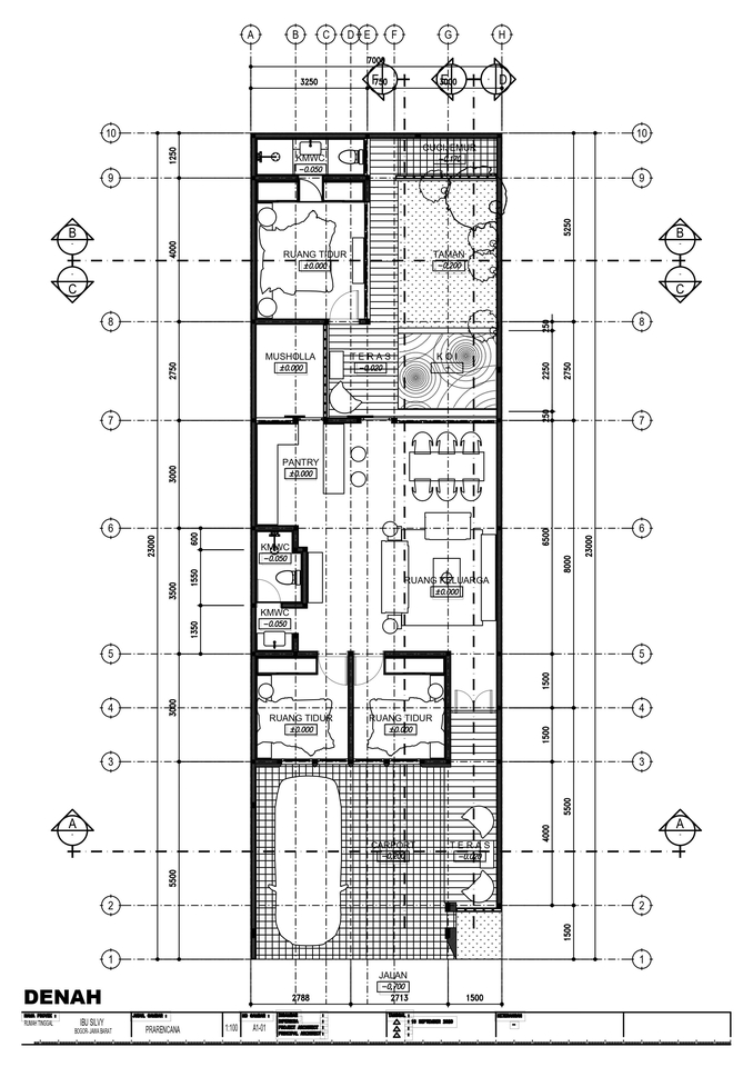 CAD Drawing - Desain Rumah 2D, 3D & RAB - 8