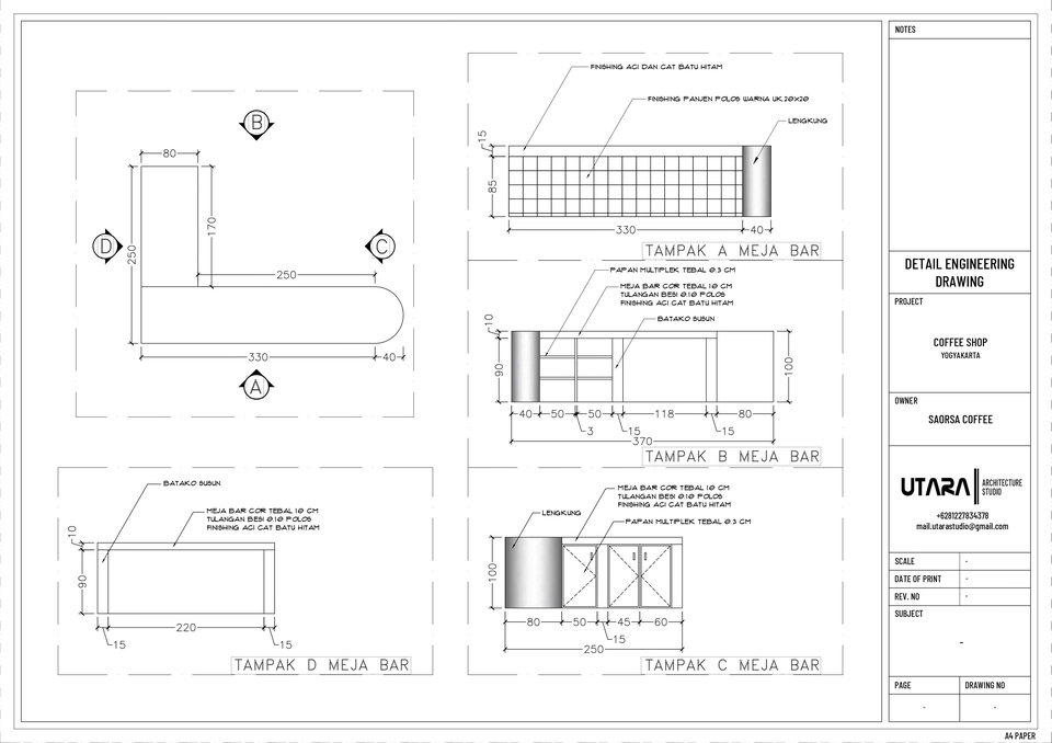 CAD Drawing - Gambar Kerja Autocad 2D - 4