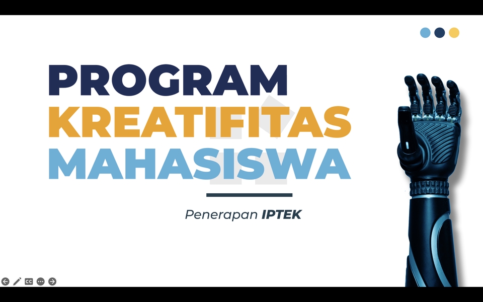 Jasa desain presentasi powerpoint profesional untuk mahasiswa dengan tema program kreativitas