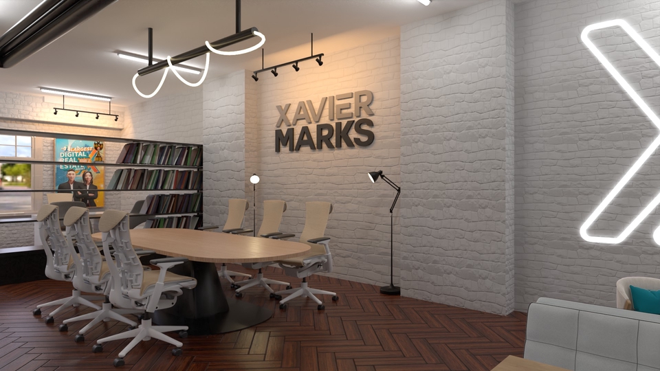 Jasa pembuatan video animasi 3D untuk bisnis, dengan desain modern dan kreatif di kantor