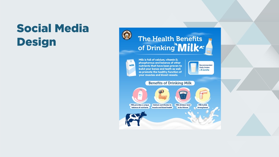 Jasa desain infografis murah, buat infografis tentang manfaat minum susu untuk kesehatan