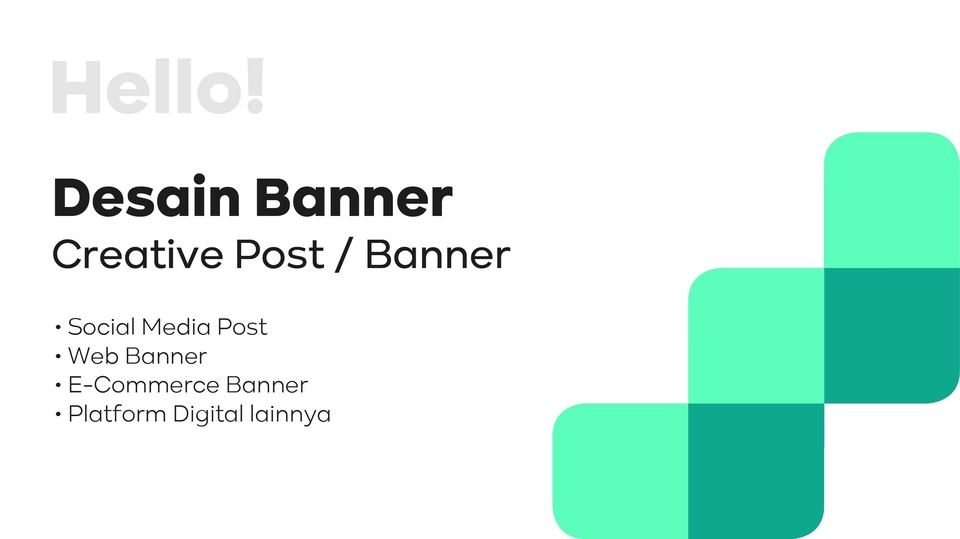 Desain Banner Online / Post Social Media Web Banner, Ecommerce dan Platform Digital Lainnya