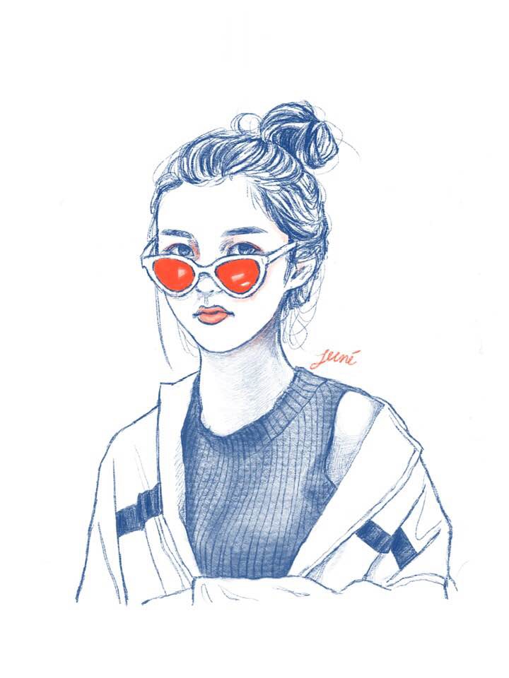 วาดภาพเหมือน Portrait - งานภาพ Portrait โดดเด่นด้านการใช้สีและดูเรียบง่ายในราคาประหยัด - 7