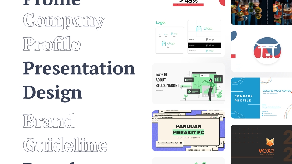 Presentasi - Desain Presentasi, Company Profile, Brand / Social Media Guideline, dsb - 1