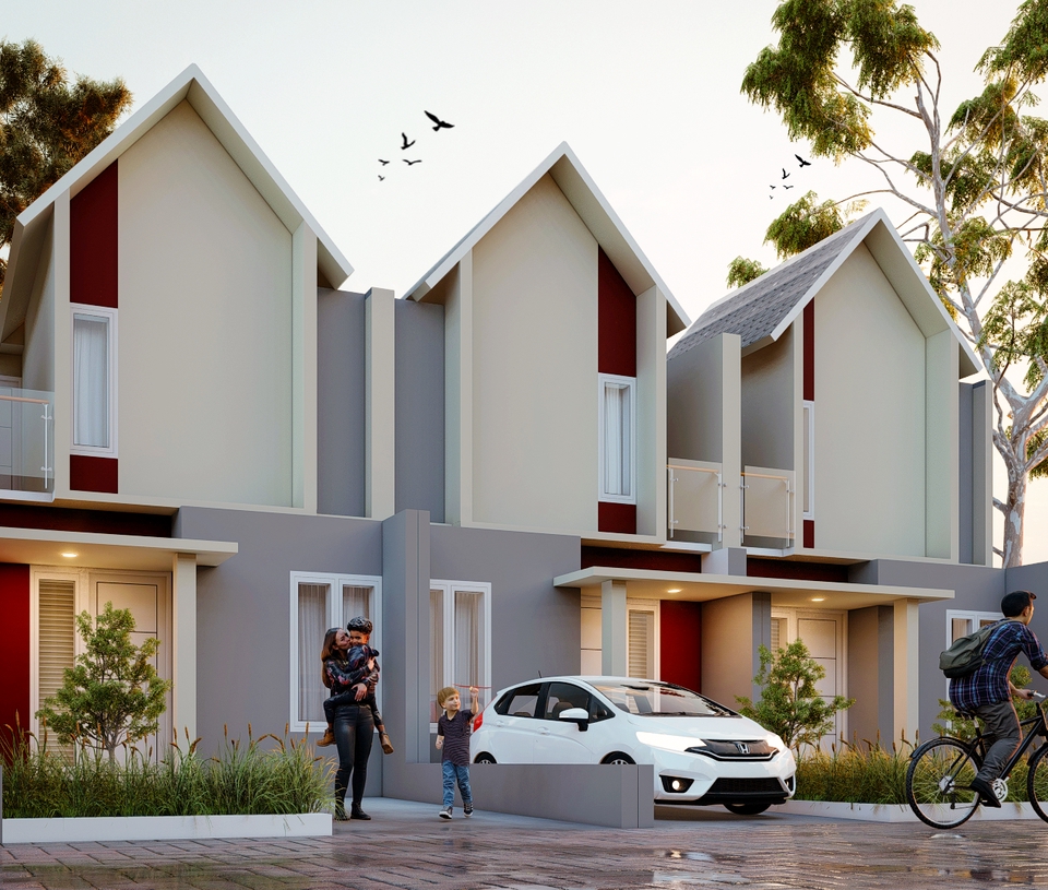 3D & Perspektif - Desain 3d modelling arsitektural dan rendering animasi - 3