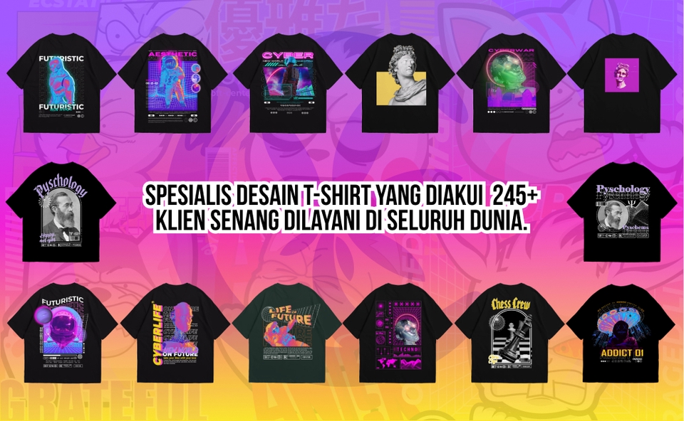 Desain Kaos & Motif - DESAIN KAOS UNIK KEKINIAN, GAYA ILLUSTRATION STREETWEAR DIPERCAYA LEBIH DARI 145 CUSTOMER - 7