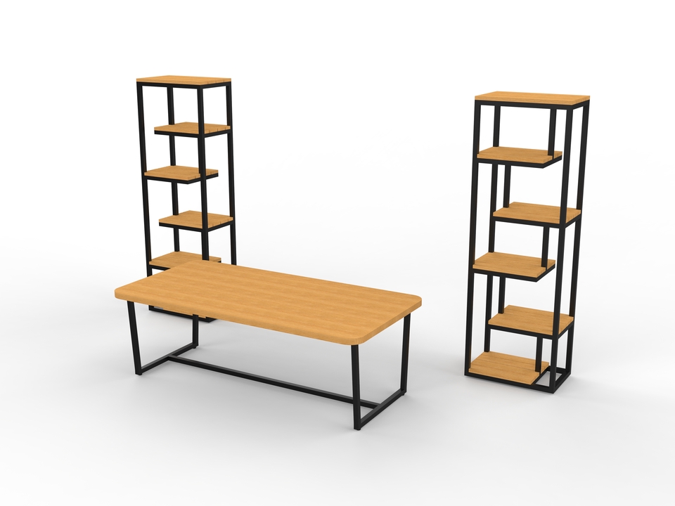 Jasa drafter autocad freelance untuk desain meja kayu dan rak minimalis.