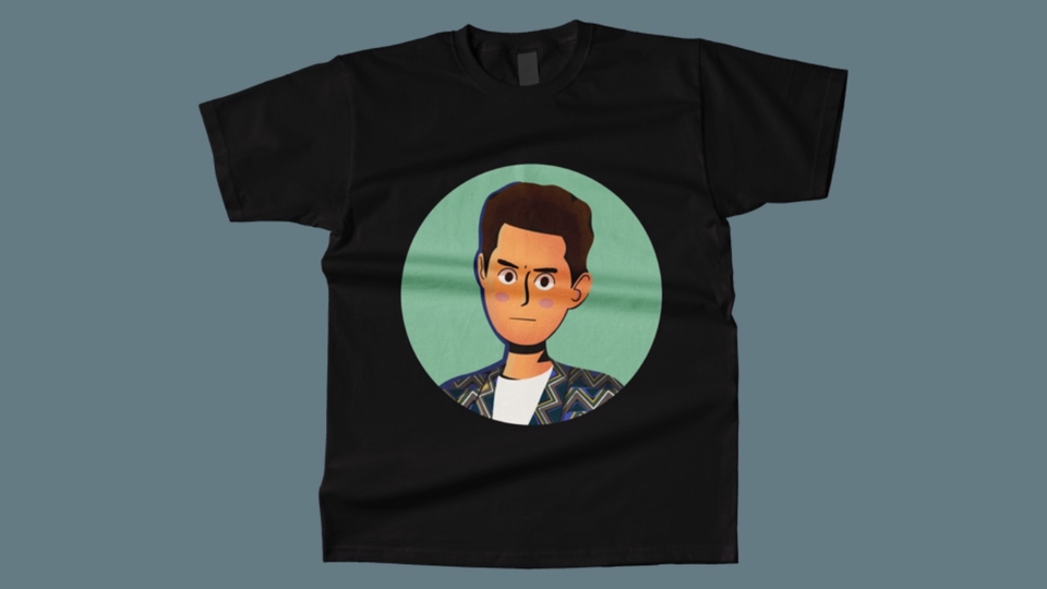 Desain Kaos & Motif - Desain Wajah Kartun untuk Kaos - 3