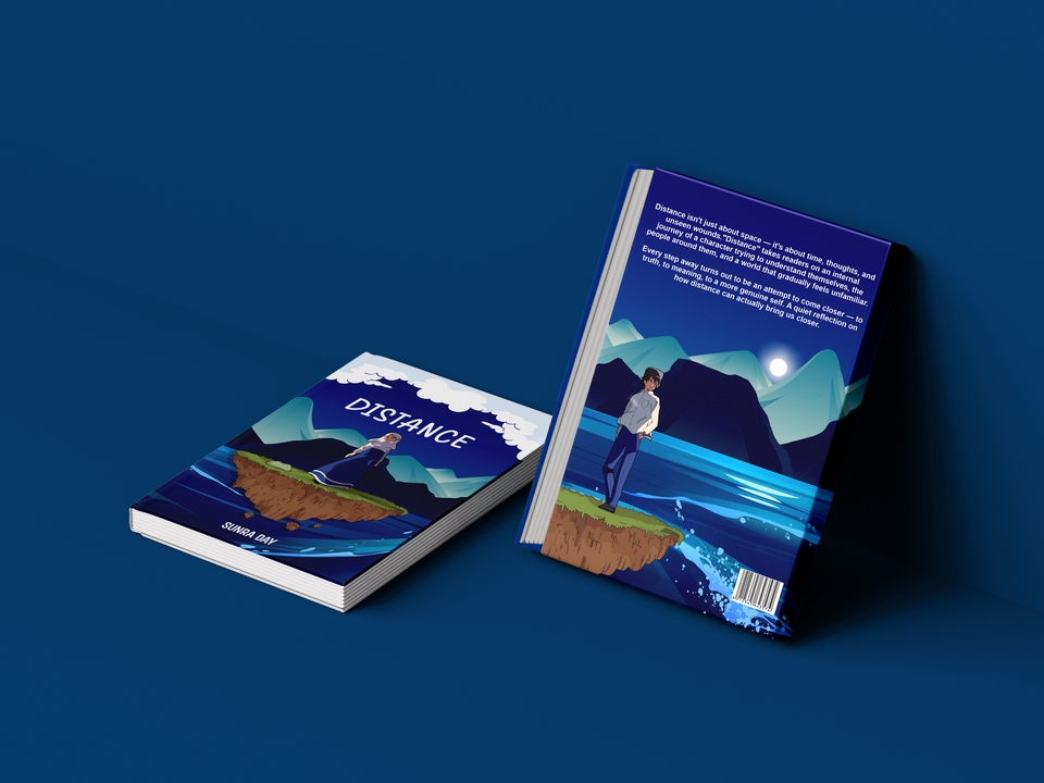 Dua buku dengan desain sampul berbeda untuk layanan jasa desain buku di platform freelance