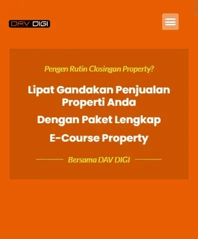 Jasa pembuatan website company profile dengan paket lengkap e-course property, dapatkan harga murah dan berkualitas terbaik di Dav Digi.