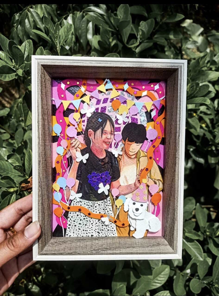 รับทำของขวัญวันเกิด ของขวัญแฮนเมด รูปภาพเพื่อนกับสุนัข การ์ดวันเกิด