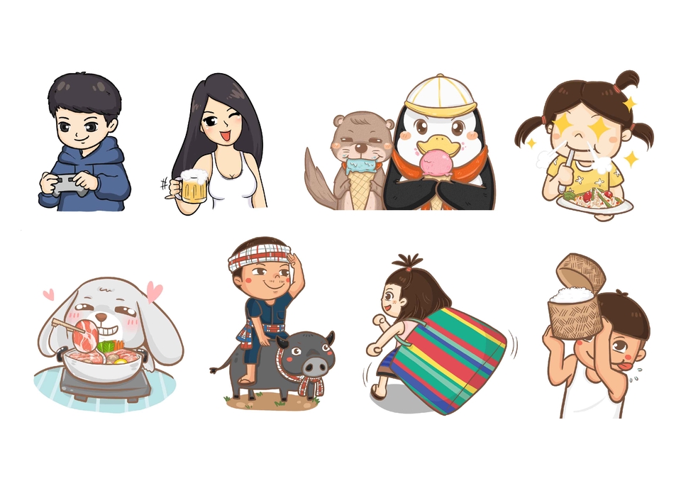 ออกแบบ Character & Mascot - ออกแบบคาแรคเตอร์ / มาสคอต / มาสคอตโลโก้ หลากหลายแบบสไตล์ - 4