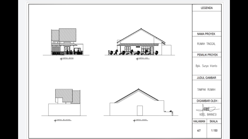 CAD Drawing - Desain CAD untuk RUMAH, PLUMBING, DRAINAGE, TANGKI, DLL - 1