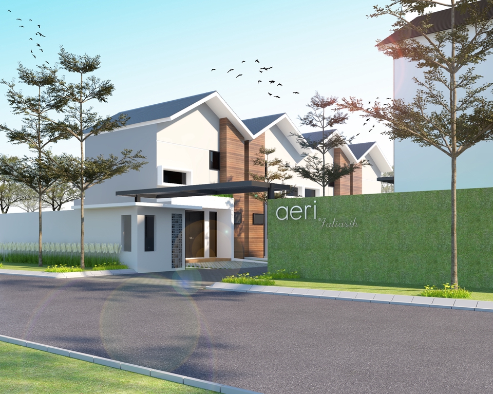 3D & Perspektif - 3D Eksterior Fasad Arsitektur - 4