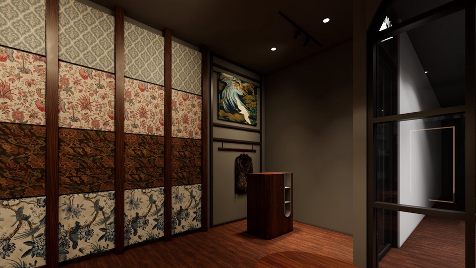 Jasa desain interior kantor minimalis dengan gambar 3d dan sketchup untuk desain ruangan kerja yang estetis dan fungsional.