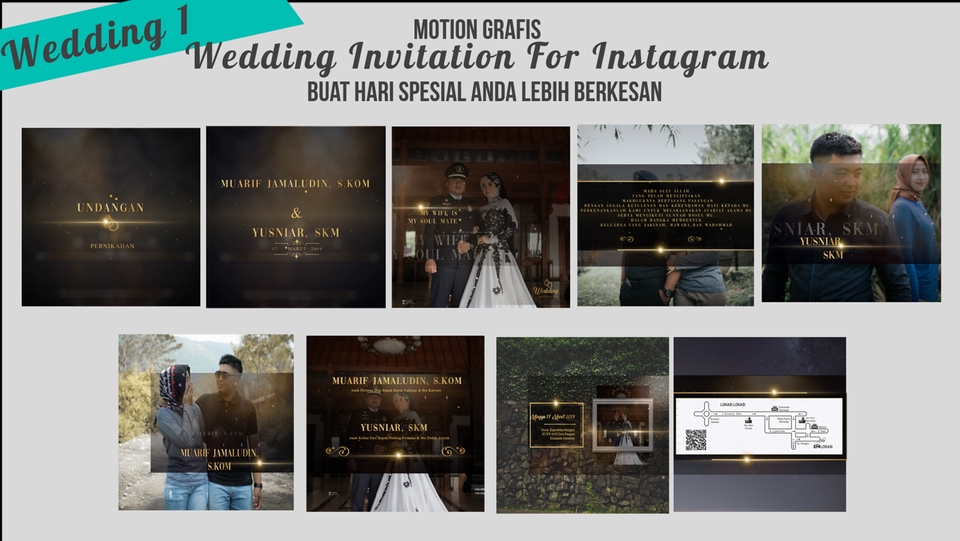 Motion Graphics - Video Wedding Invitation atau Undangan Digital Untuk Instagram - 2