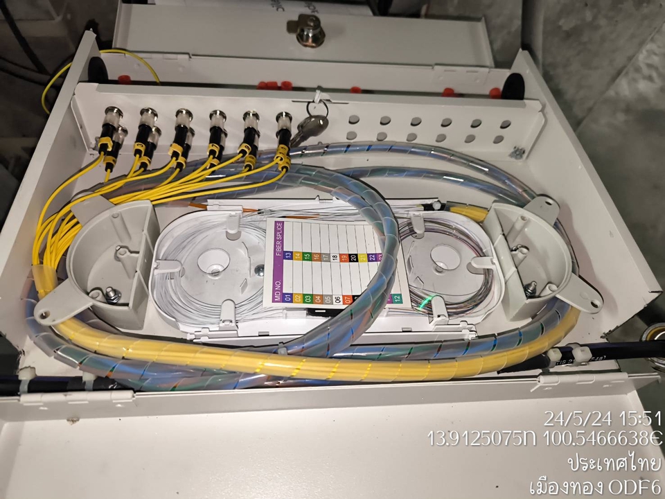 วางระบบเครือข่ายไฟเบอร์ออปติก ติดตั้งเซิร์ฟเวอร์ ระบบอินเตอร์เน็ต ODF6