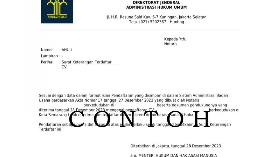 PENDIRIAN CV