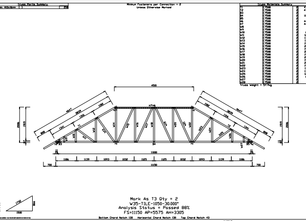 Jasa drafter autocad, gambar desain rangka atap baja, autocad murah, drafter freelance