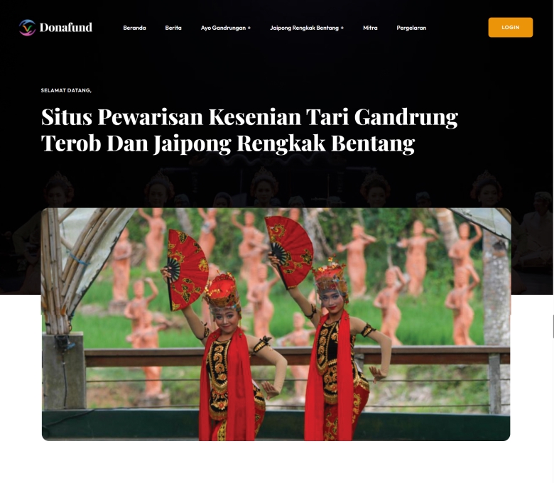 Jasa pembuatan website profesional untuk website tari tradisional, seperti tari gandrung, terob, dan jaipong. Website responsive dan SEO friendly.