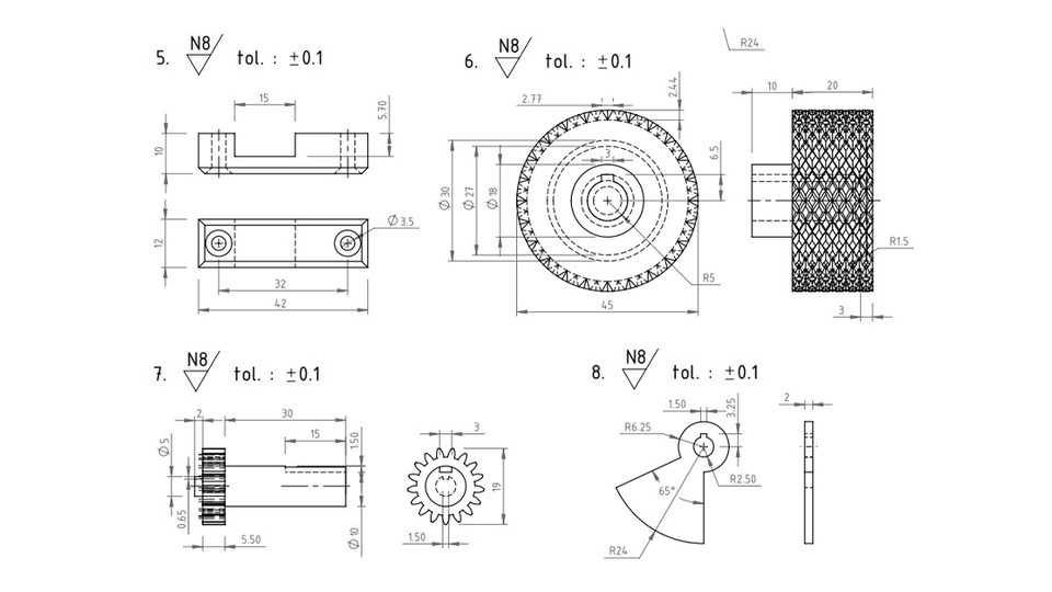 CAD Drawing - MENGGAMBAR 2D BAGIAN MEKANIK DENGAN AUTOCAD SOLIDWORKS REVISI TAK TERBATAS - 5