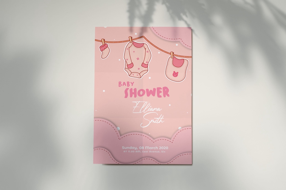 Digital Printing - Design Baby Shower Card, Invitation Card, Greetings Card - 2