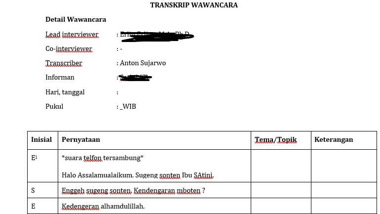 Pengetikan Umum - Jasa Transcriber Audio Verbatim (Bahasa Indonesia) - 1