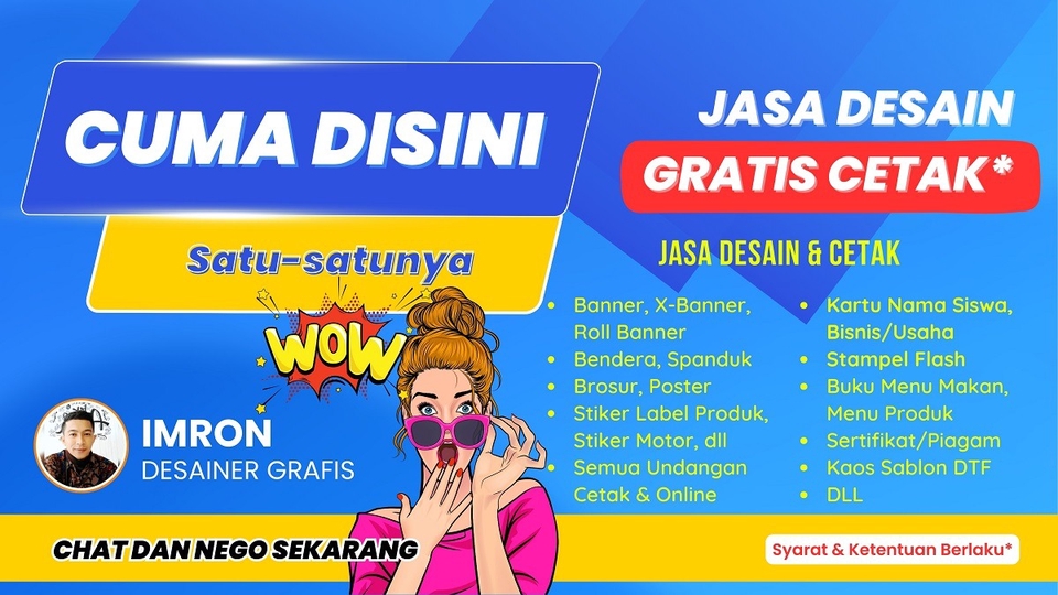 Banner Online - HANYA DISINI!! Desain Banner dan Lainnya GRATIS CETAK, Chat dan Nego Sekarang!! :) - 1