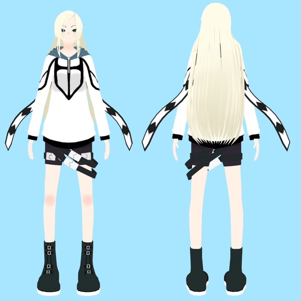 Pembuatan 3D modelling Character anime girl