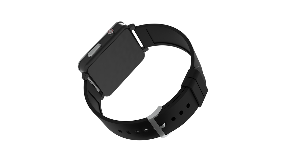 Jam tangan pintar hitam untuk desain 3D.