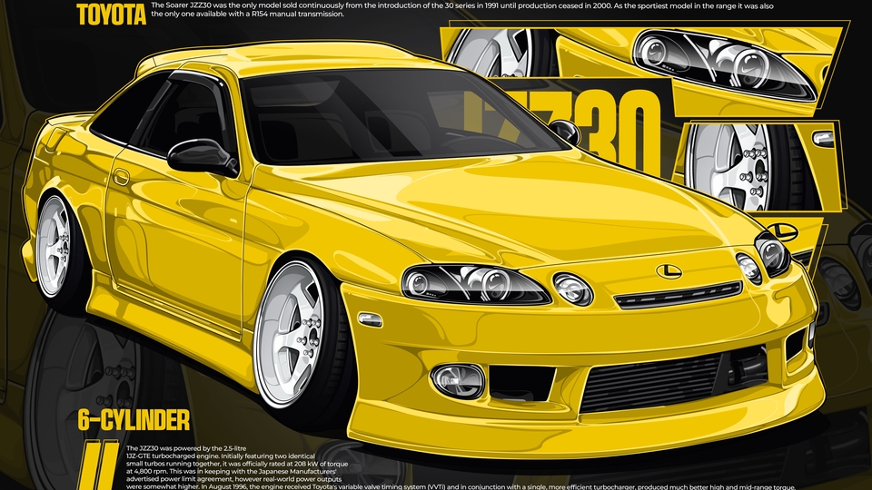 Jasa Gambar Ilustrasi Profesional dan Kreatif - Desain Ilustrasi Mobil dengan Gaya JDM