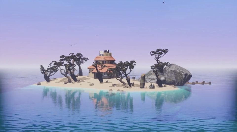 รับทำโมเดล3Dบ้าน เกาะสวย 3D packshot