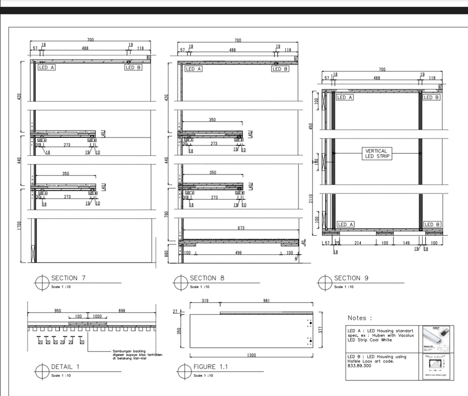 CAD Drawing - Shop Drawing 2D Furniture - 3