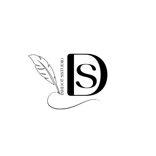 รับออกแบบโลโก้ DS Inkdot Studio โลโก้สวยหรู สไตล์มินิมอล ออกแบบโลโก้มืออาชีพ