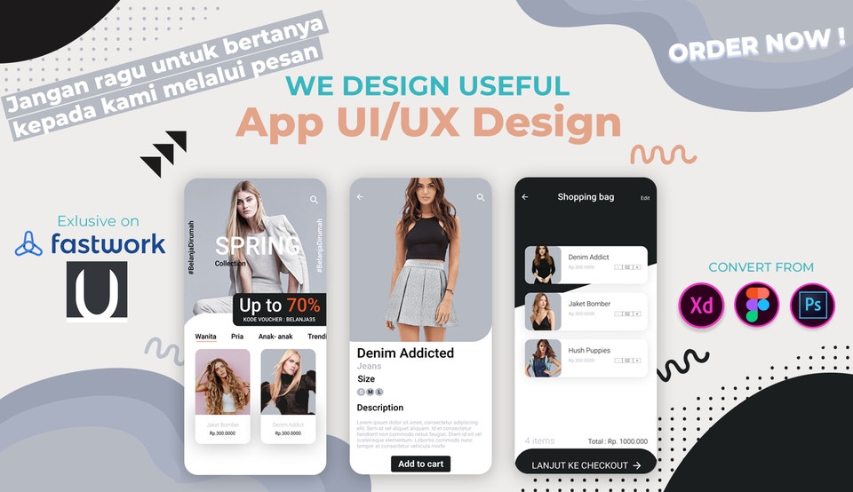 UI & UX Design - Desain Tampilan UI/UX Untuk Mobile App, Website / Landing Page. - 5