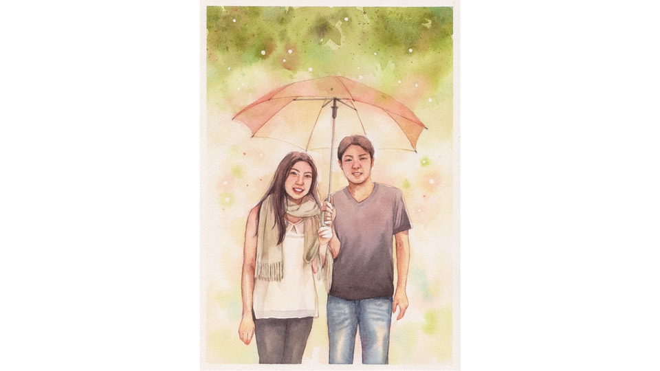 วาดภาพเหมือน Portrait - รับวาดภาพเหมือนสีน้ำ Portrait คน สัตว์ ดอกไม้ วิว - 29