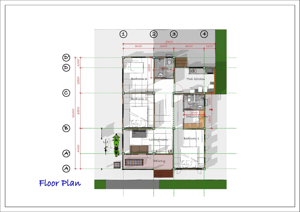 เขียนแบบวิศวกรรมและออกแบบโครงสร้าง - เขียนแบบอาคารพร้อมก่อสร้าง,แบบยื่นขอใบอนุญาตฯ, รับทำ Shop Drawing งานโครงสร้าง สถาปัตยกรรม - 4