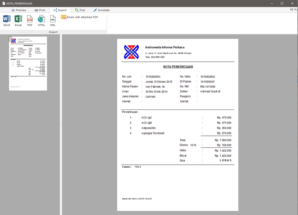 Aplikasi Desktop - Software Klinic dan Laboratorium - - 3