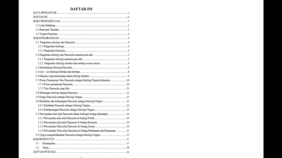 Pengetikan Umum - Membuat Daftar Isi Cepat dan Rapih - 1