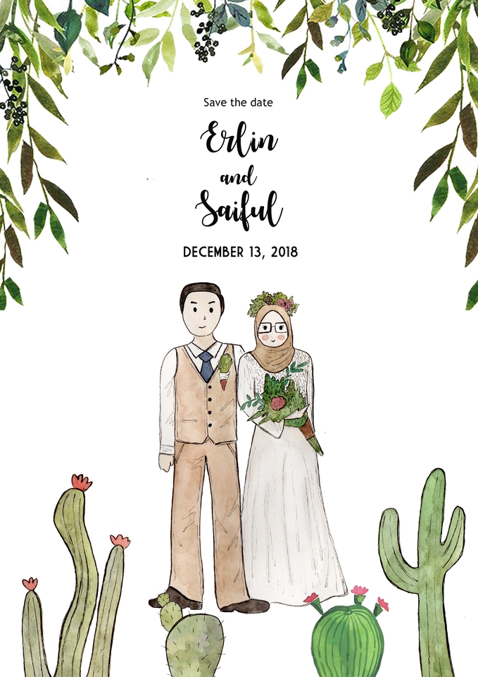 Gambar dan Ilustrasi - ILUSTRASI PERNIKAHAN, KADO NIKAH, E-INVITATION - 6