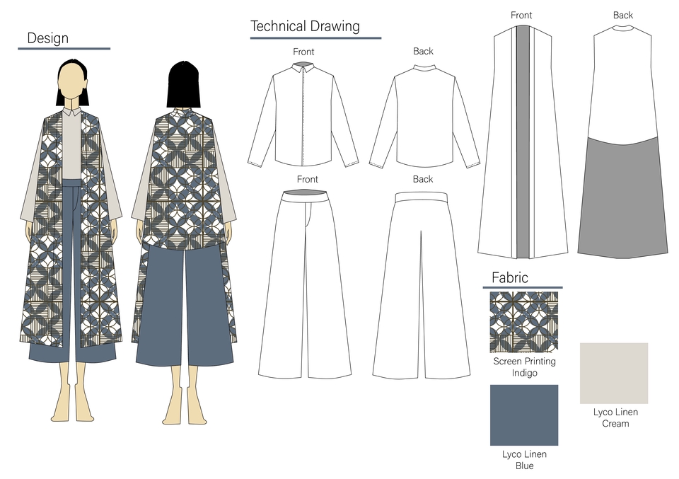 Desain Kaos & Motif - Design & Technical Drawing Fashion - 3