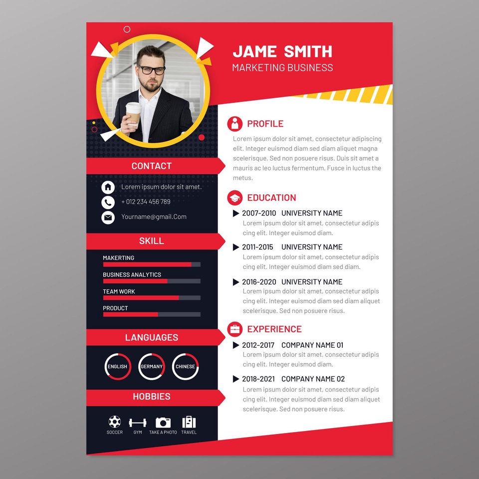 Portfolio & Resume - Jasa Desain CV (Curriculum Vitae) Kreatif, Elegant, Modern - 3
