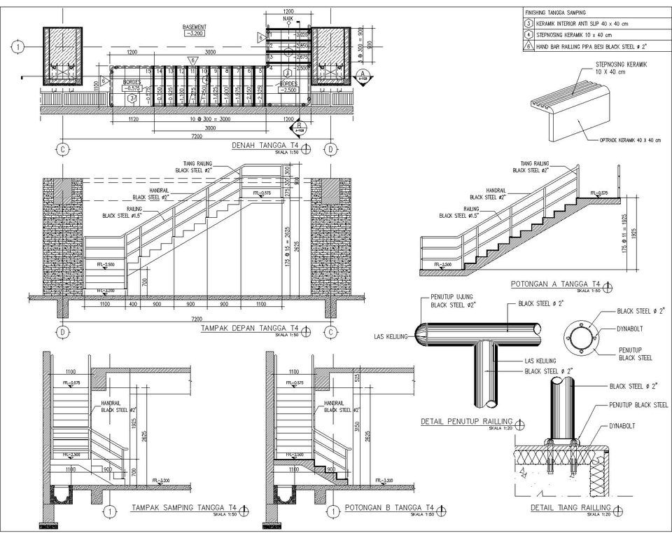 CAD Drawing - Jasa Gambar Kerja DED, Pembuatan IMB (ARS, STR, MEP) - 13