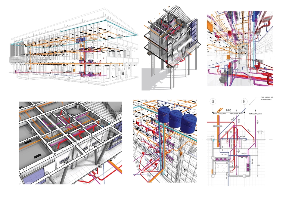 CAD Drawing - Jasa Gambar Kerja BIM - DED (ARS, STR, MEP) dengan REVIT - 22