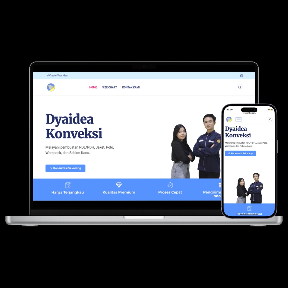 Jasa Pembuatan Website Profesional dengan Desain Modern dan Responsif. Layanan kami meliputi pembuatan website company profile, toko online, dan website custom. Hubungi kami untuk mendapatkan penawaran harga website terbaik.