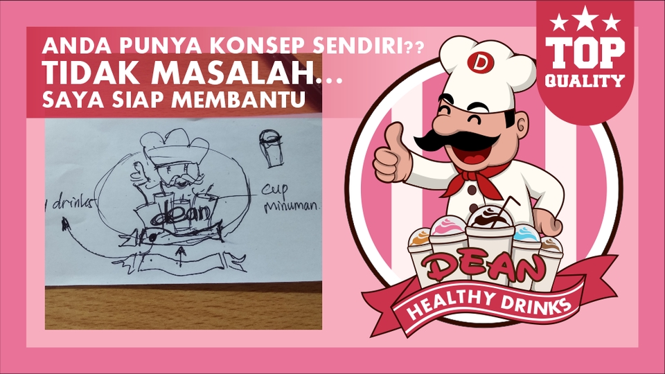 Logo - Desain Logo, Maskot/Karakter Kartun 1 Hari Jadi - 7