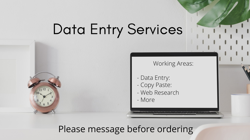 Entri Data - Data Entry, PDF to Word, PDF to Excel, Copy-Paste, Web Research - 1