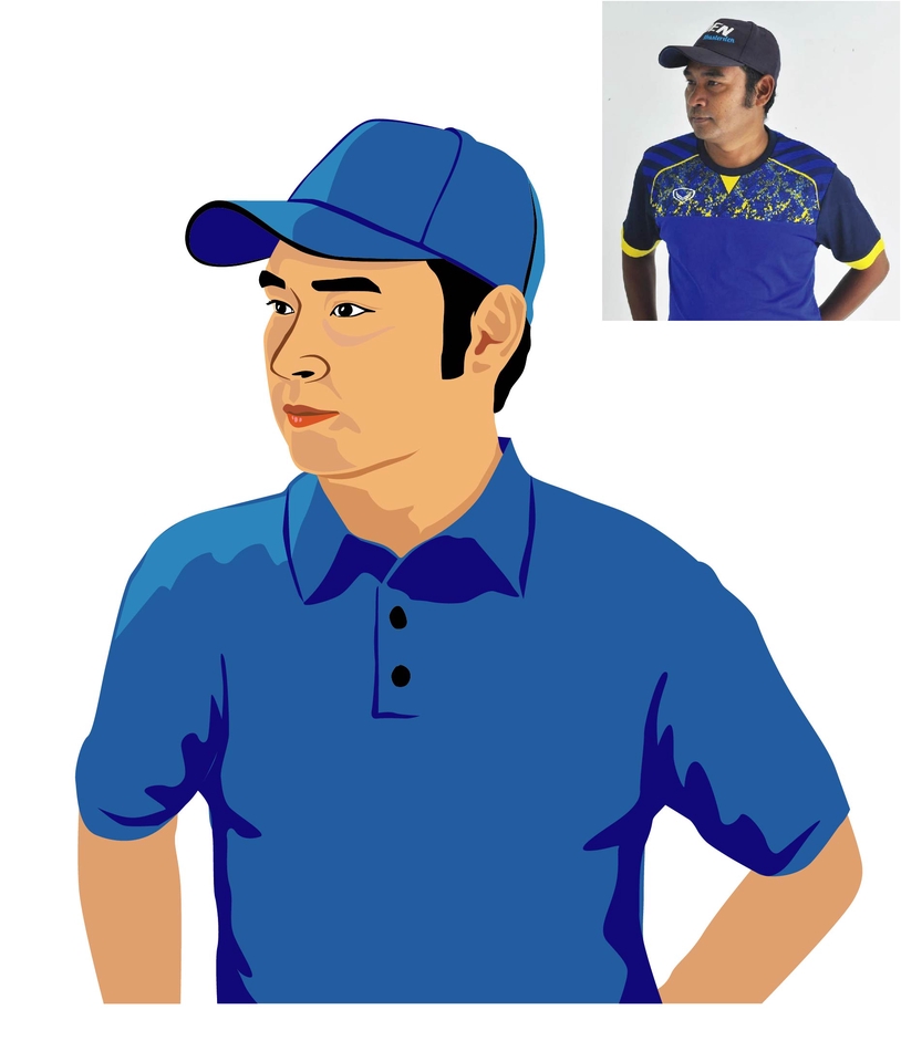 วาดภาพเหมือน Portrait - รับวาดภาพ Portrait แบบ illustrator Vector - 8